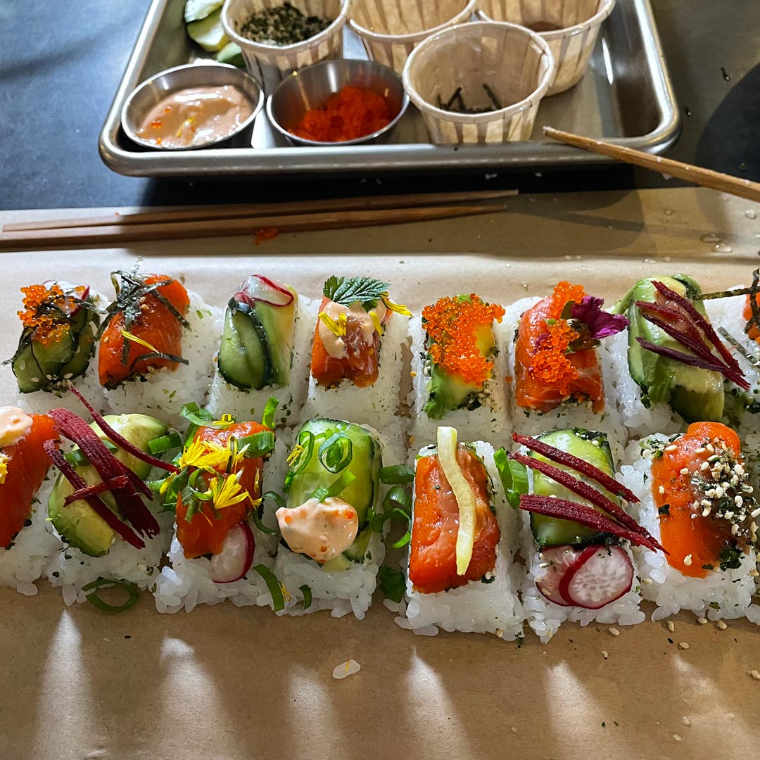 Family Style Sushi: Chirashi and Oshizushi Trays