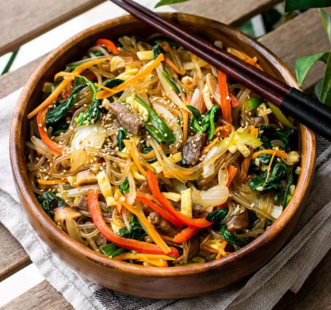 Korean Comfort Food: Japchae and Jumeokbap