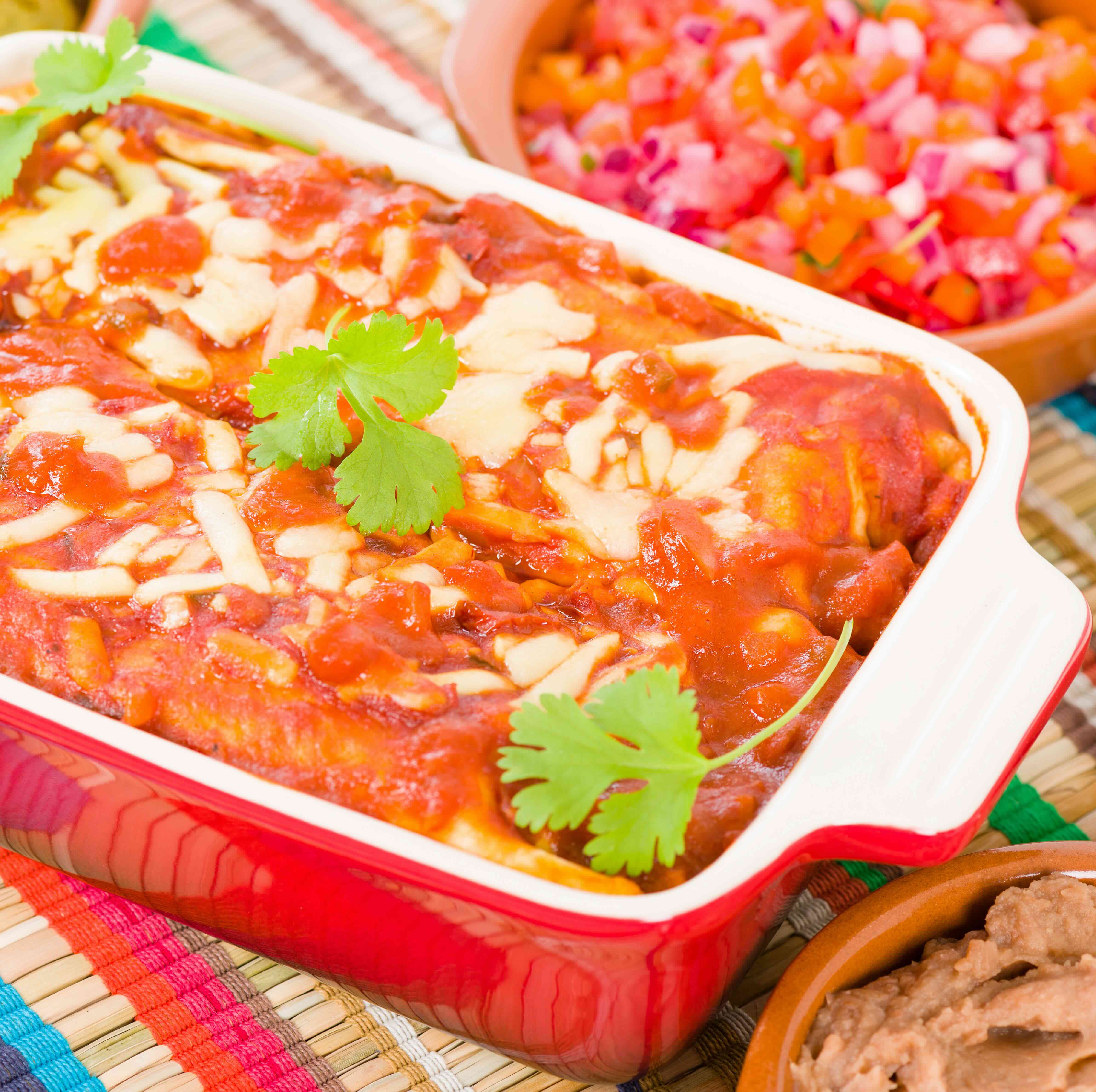 Veggie Enchiladas and Pico de Gallo