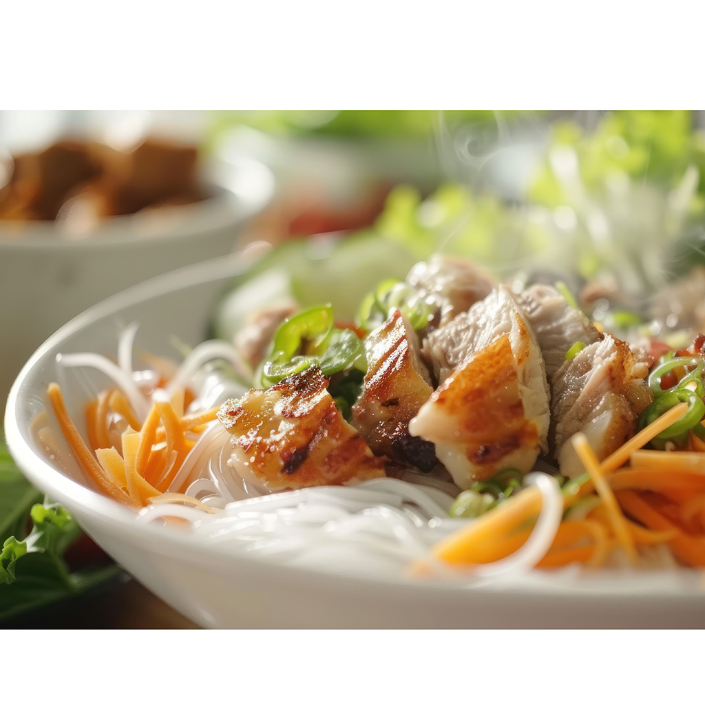 Vermicelli Noodle Bowl with Lemongrass Chicken