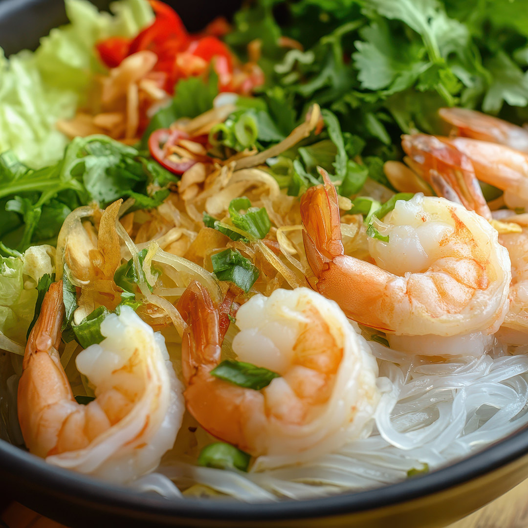 Vietnamese Noodle Bowl: Bun Thom Cha Gio