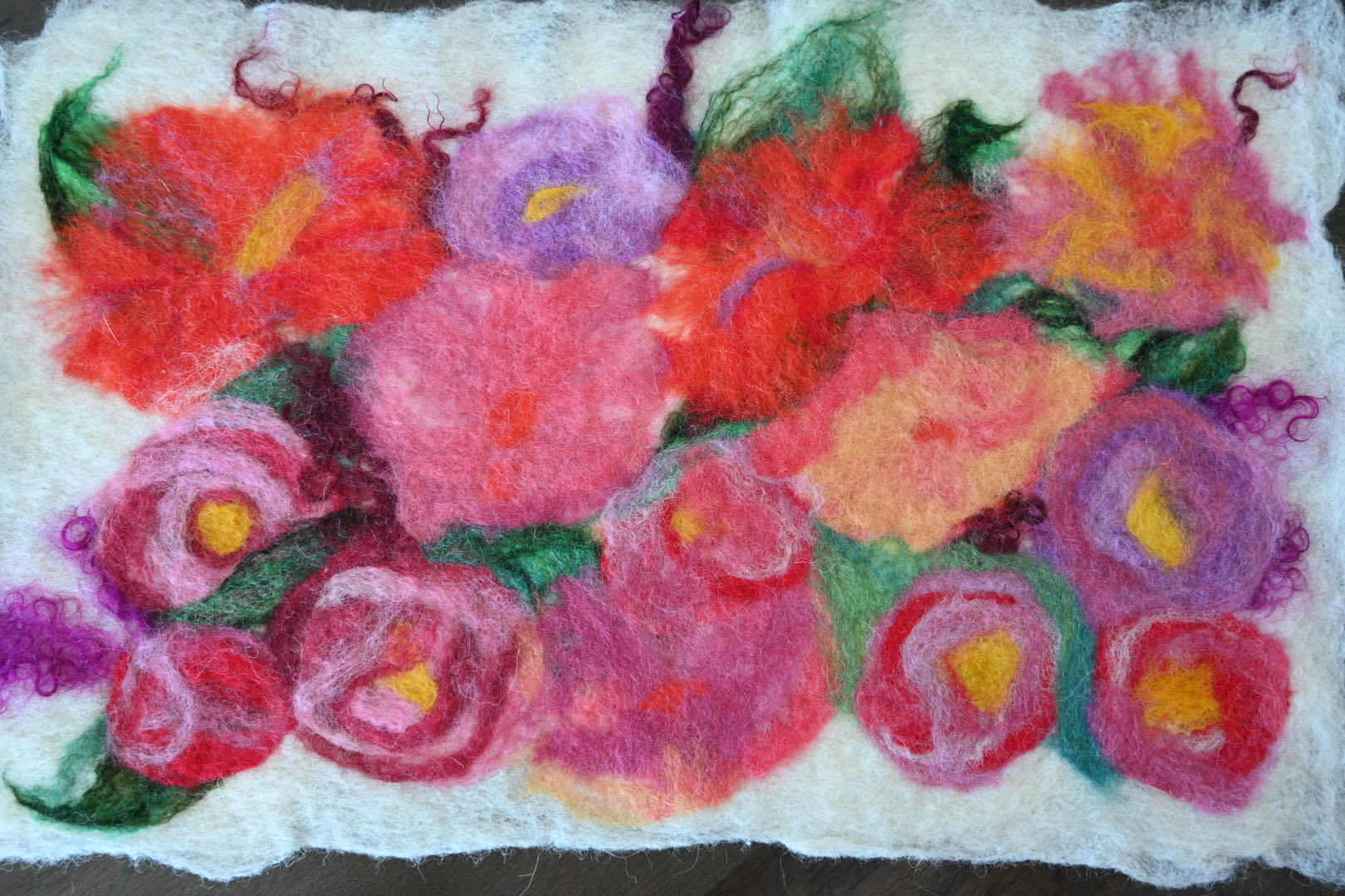 Introduction to 2D Wet Felting: Florals