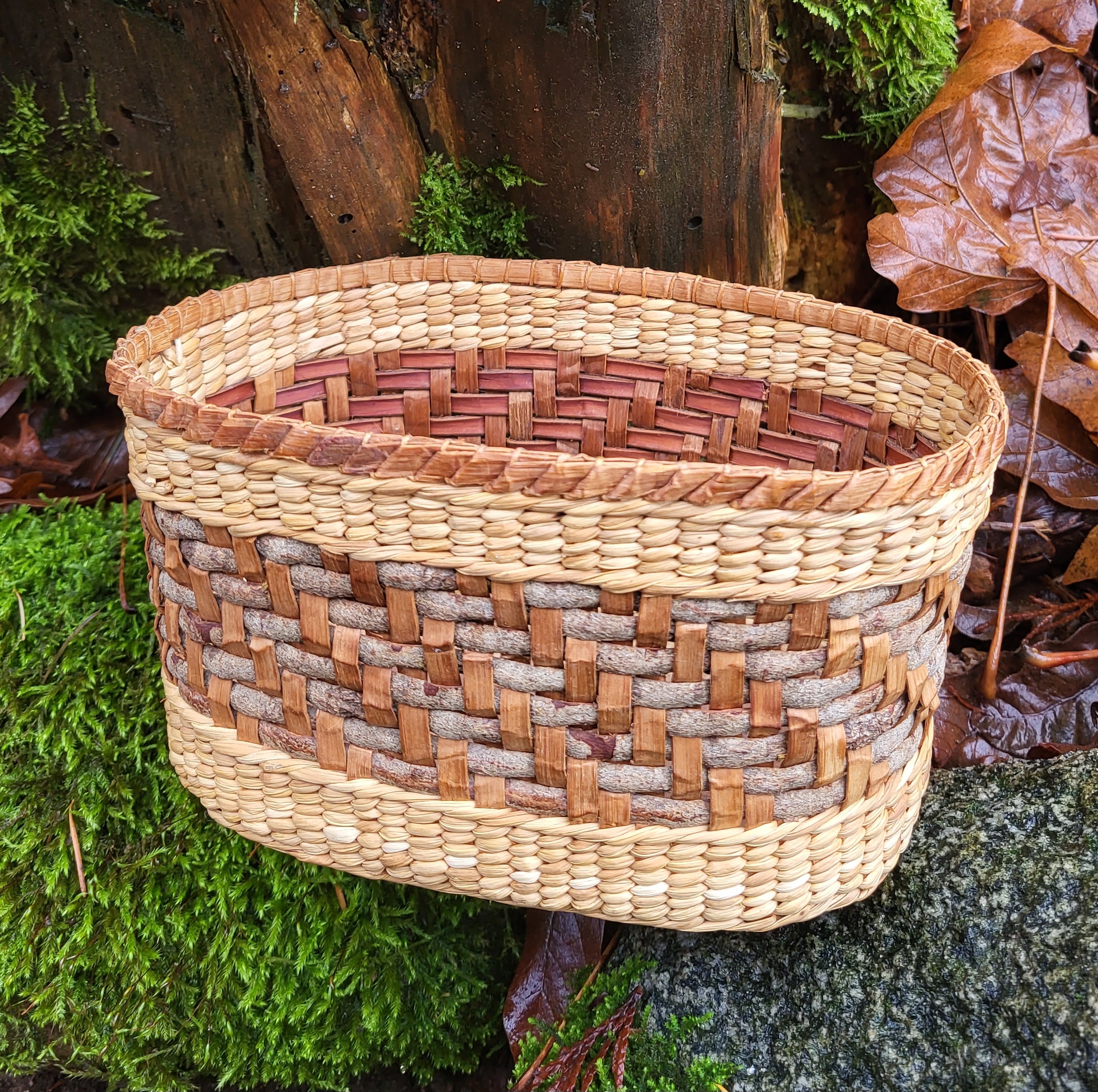 Basketry: Maple and Cedar Twilled in Oval