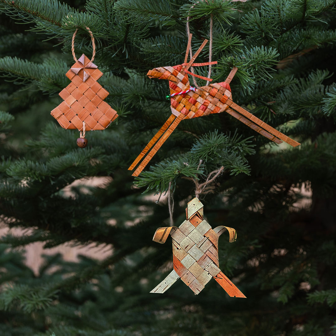 Holiday Ornaments with Basketry Artists