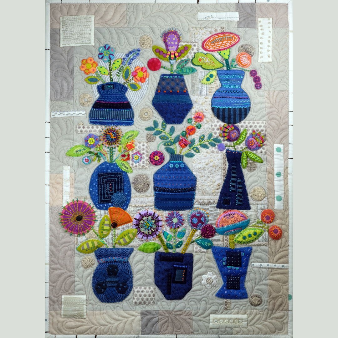 Sue Spargo's Indigo Vases