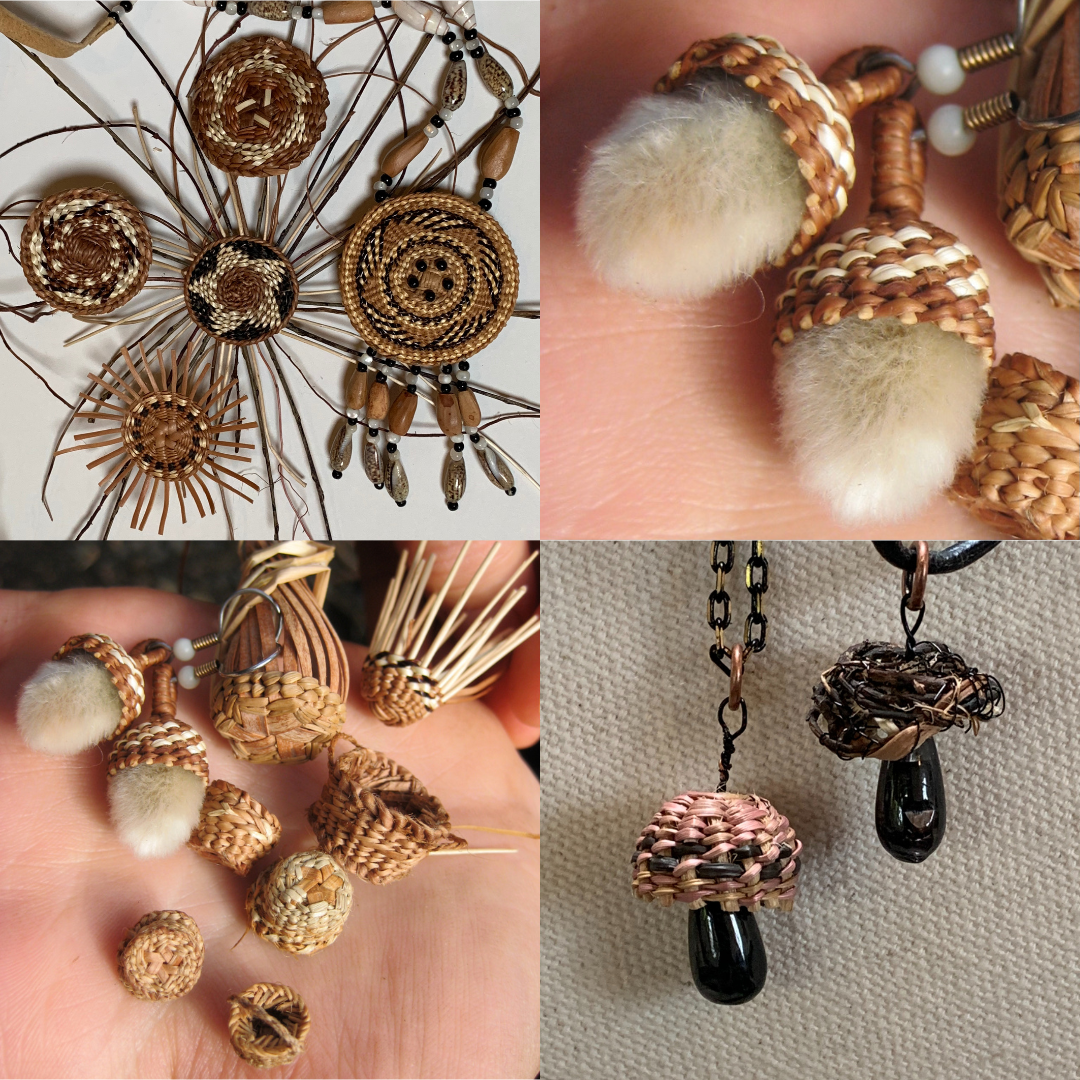 Natural Materials Jewelry: Medallions and Earrings