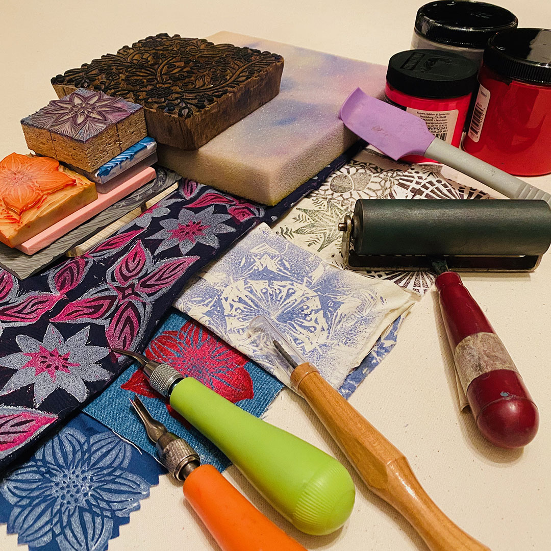 Textile Block Printing Sampler