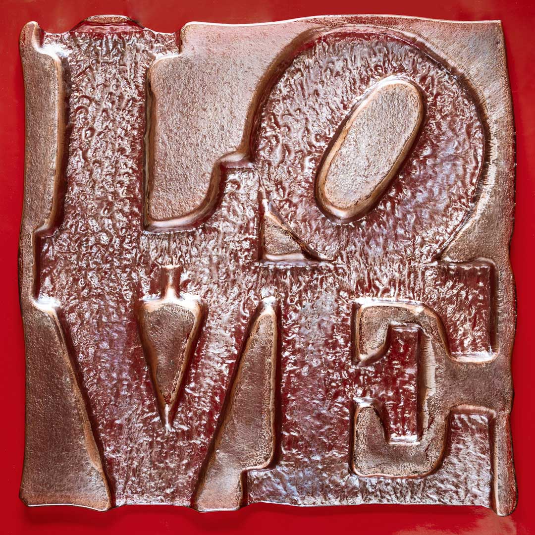 Valentine Kiln Carving with Glass