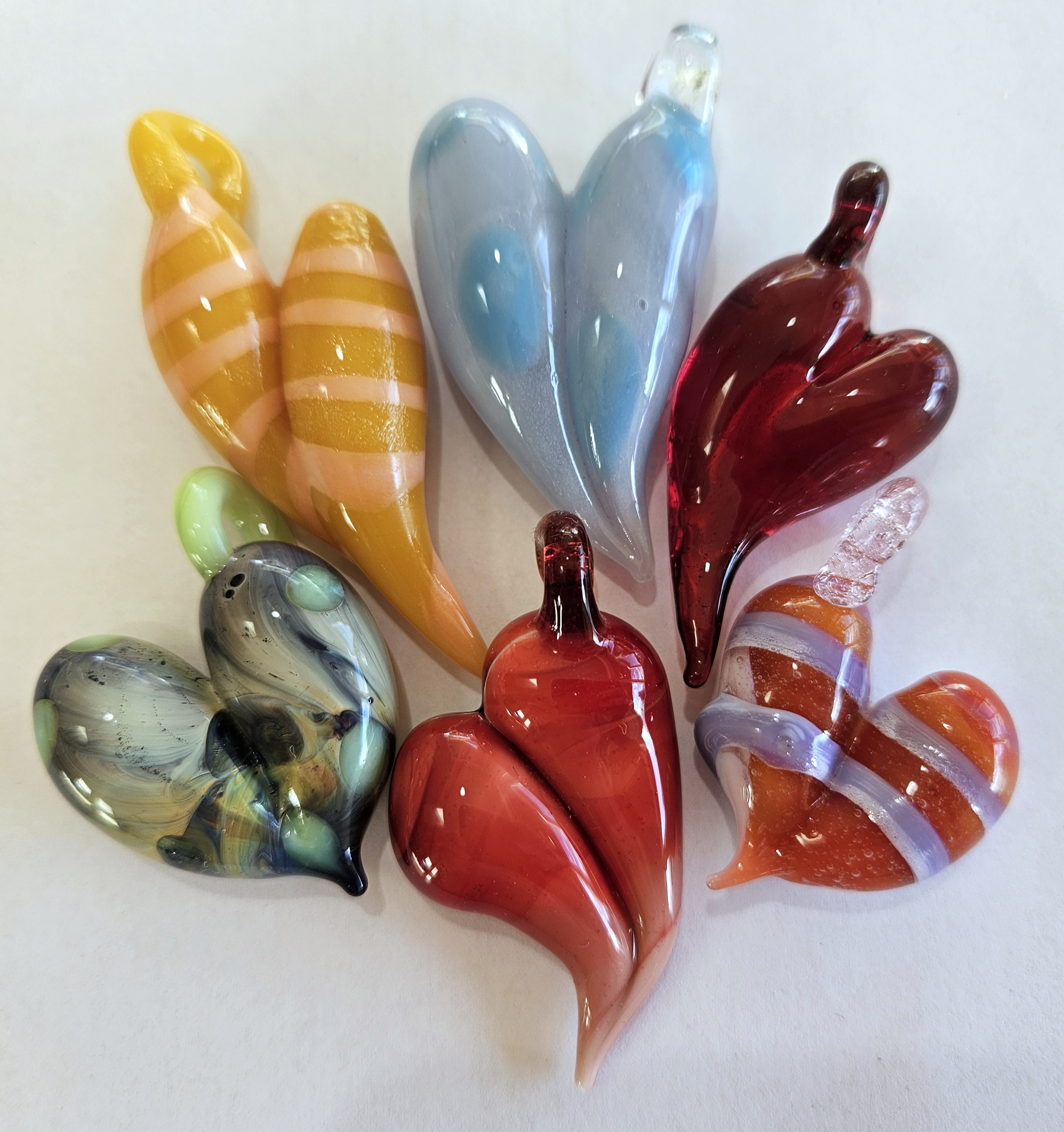 Introduction to Boro Pendants: Hearts