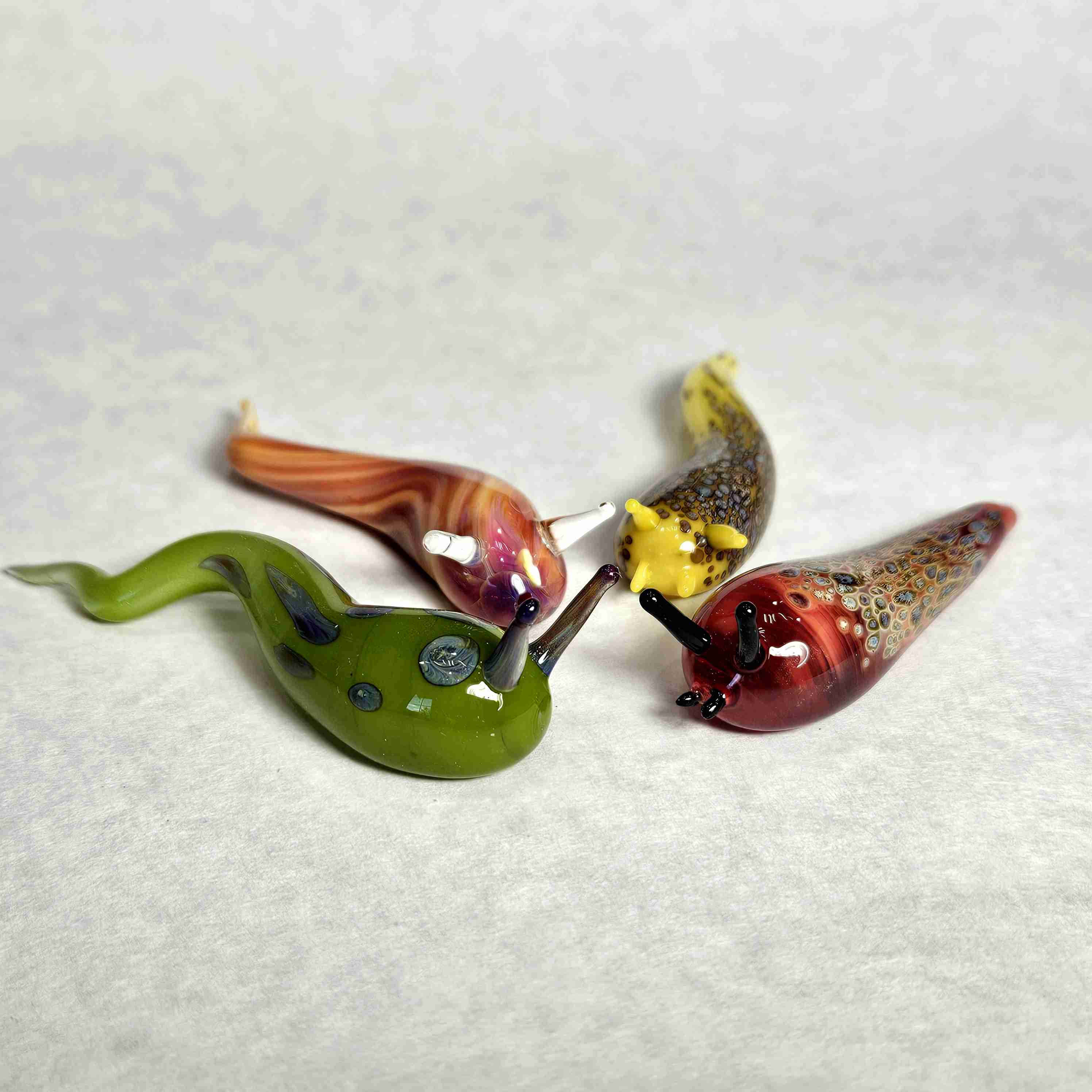 Lampworked Boro Sculpture: Slugs