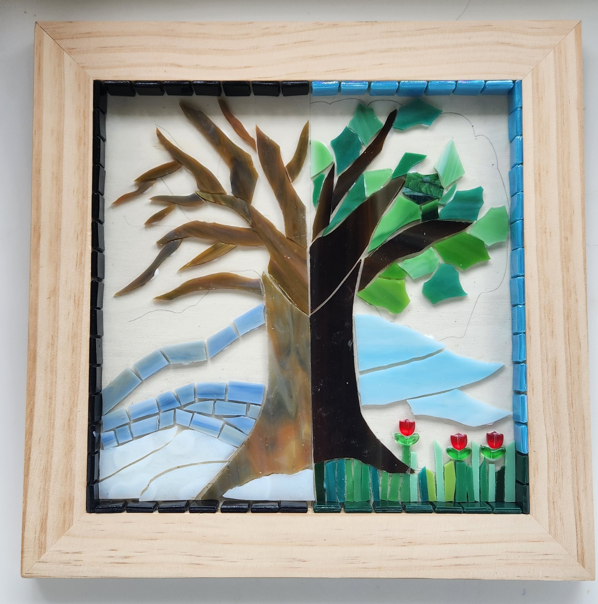 Glass Mosaic Framed Panel