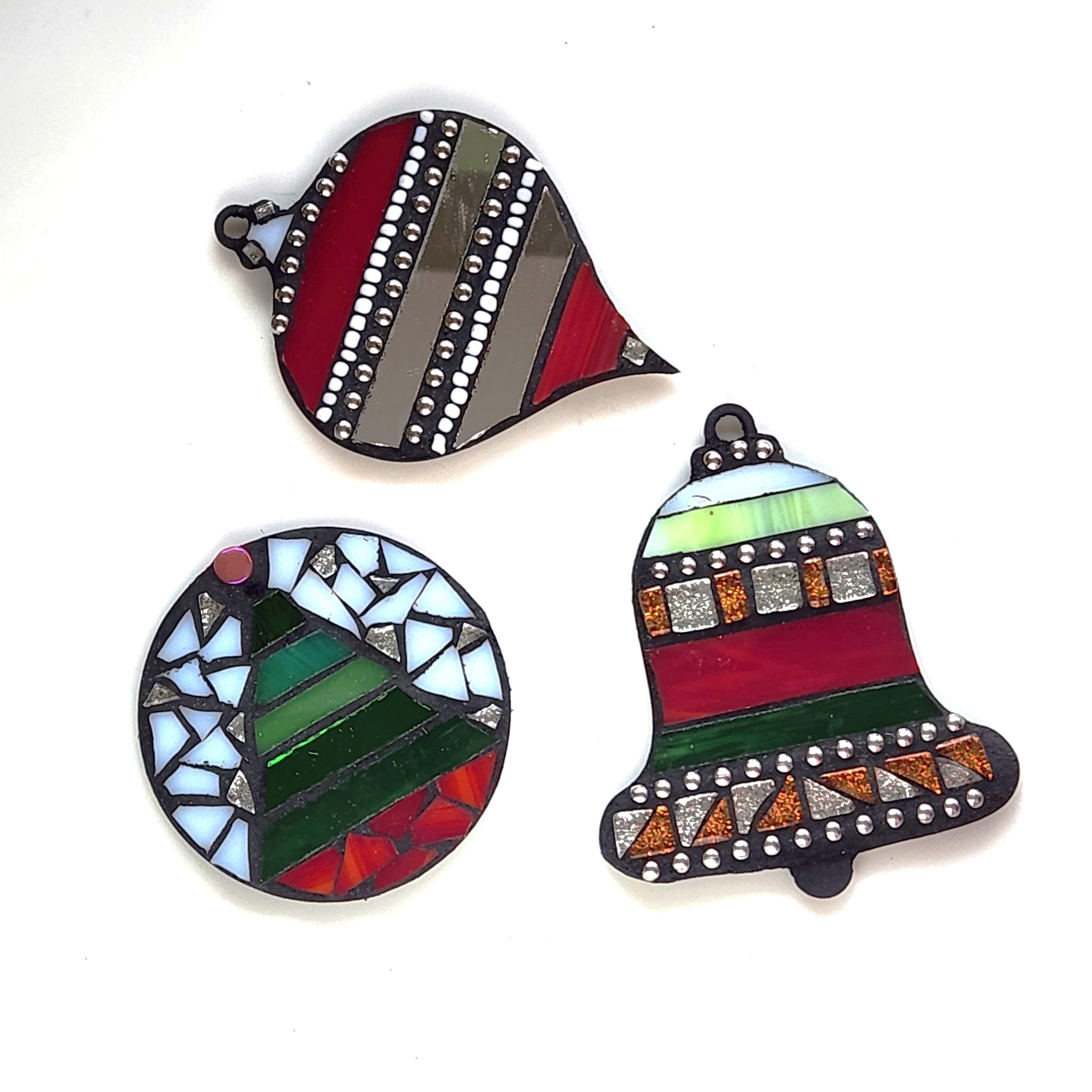 Mosaic Holiday Ornaments