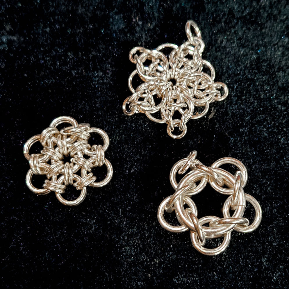 Chainmaille Pendant Trio