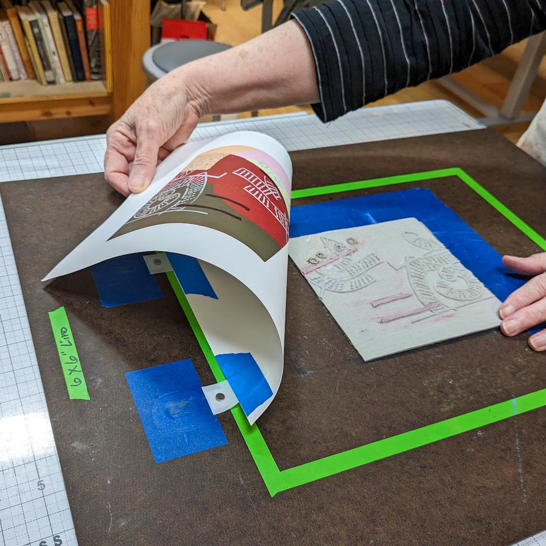 Pin Registration for Multicolor Linocut Prints